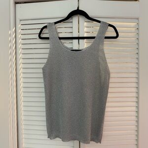 Ziani Couture Silver Knit Tank - Size L